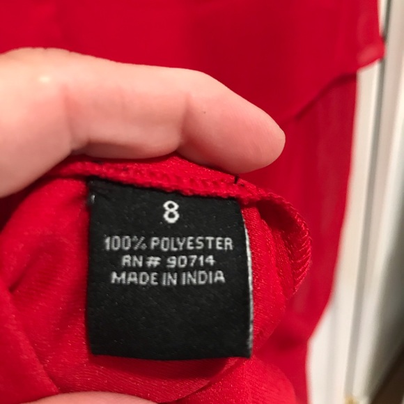 MSK sleeveless sheath with sheer, tiered overlay. - Picture 14 of 16